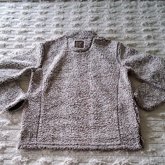 Gray Cowl Neck Sweater with Plush Texture - Picture 6 of 6